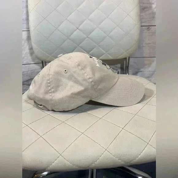 Disney Parks Pluto What's Up Dog Beige Adjustable Strap Baseball Cap Hat Adults - Picture 2 of 6